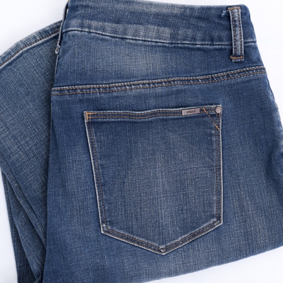 Chico's Women's So Slimming Ankle Denim Stretch Medium Wash Jeans Small - Picture 1 of 11